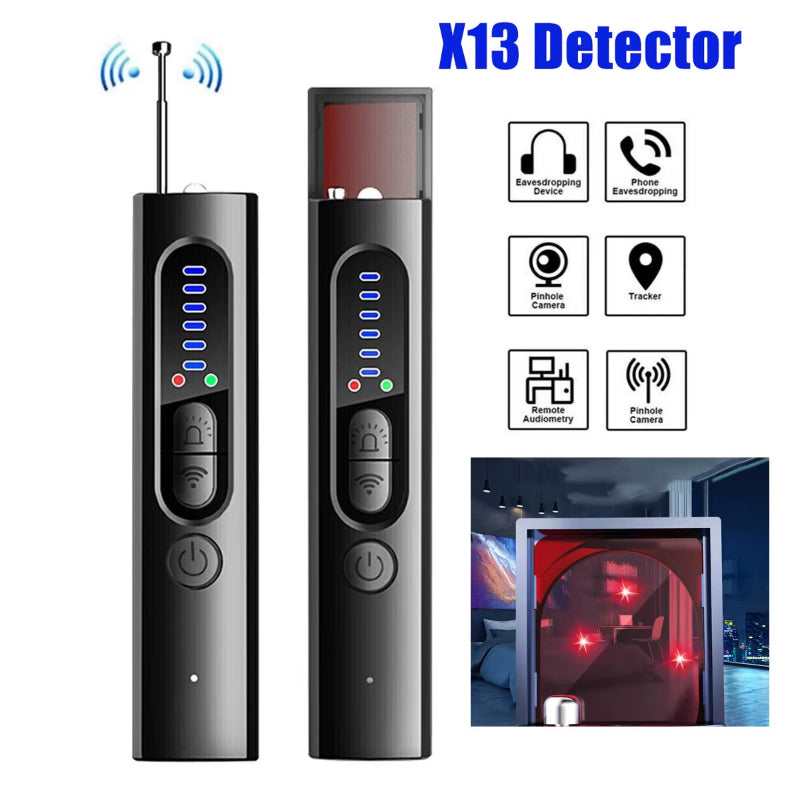 Hidden Infrared Camera Detector Protective Alarm Anti-Spy Car GPS Tracker Listening Device Bug Wireless Scanner Camera Detector