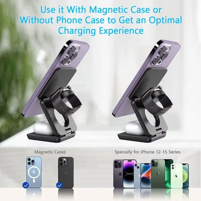 3-in-1 Magnetic Wireless Charging Station